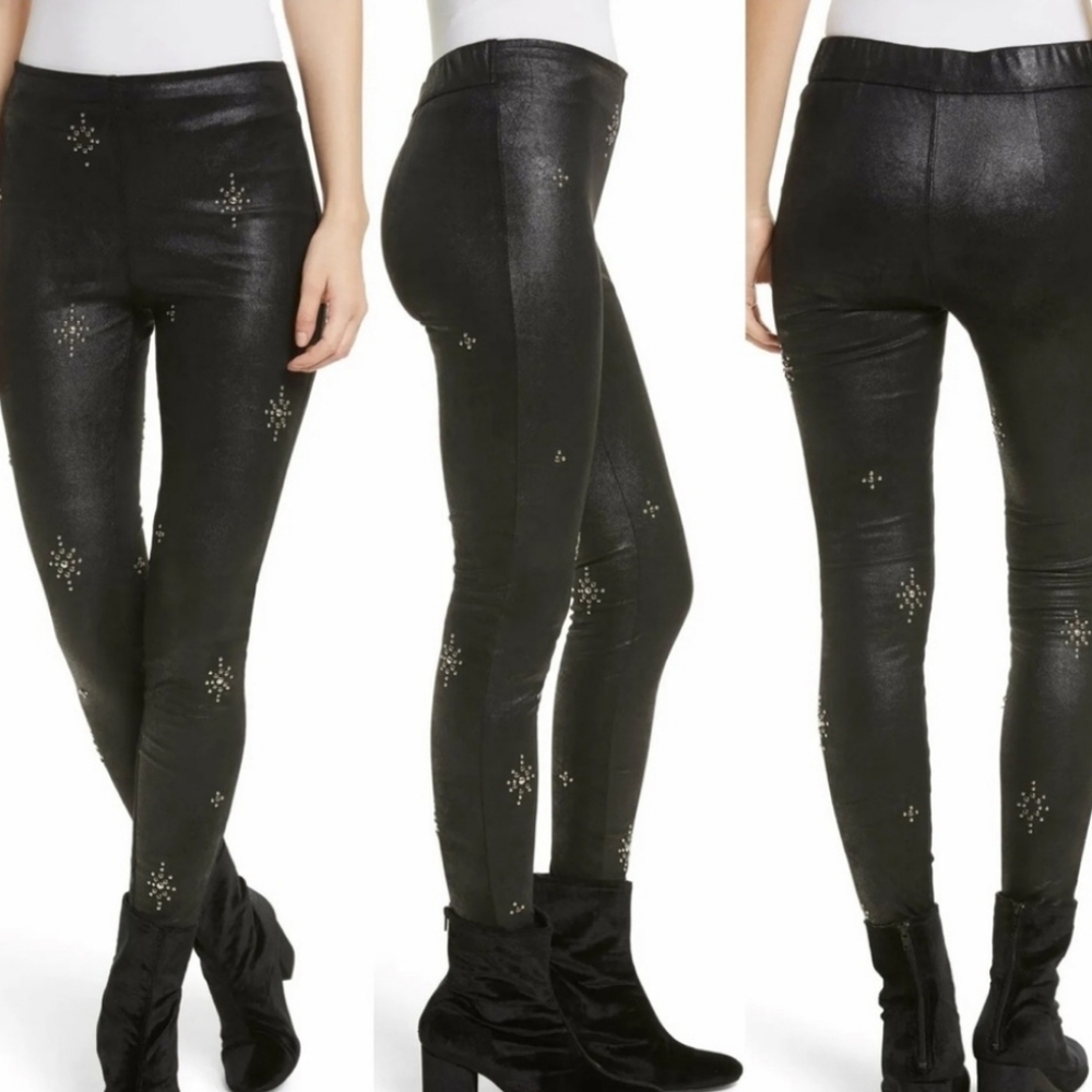 FINAL PRICE Free People Gun Metal Embellished Pants